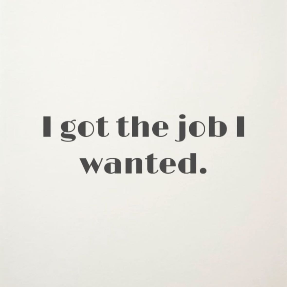 I found a part-time job
