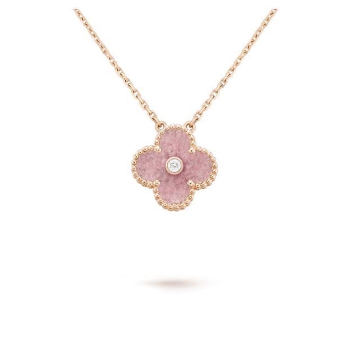 Van cleef necklace - Pink/gold alhambra pendant