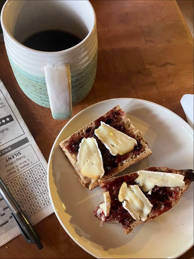 baguette w jam & camembert