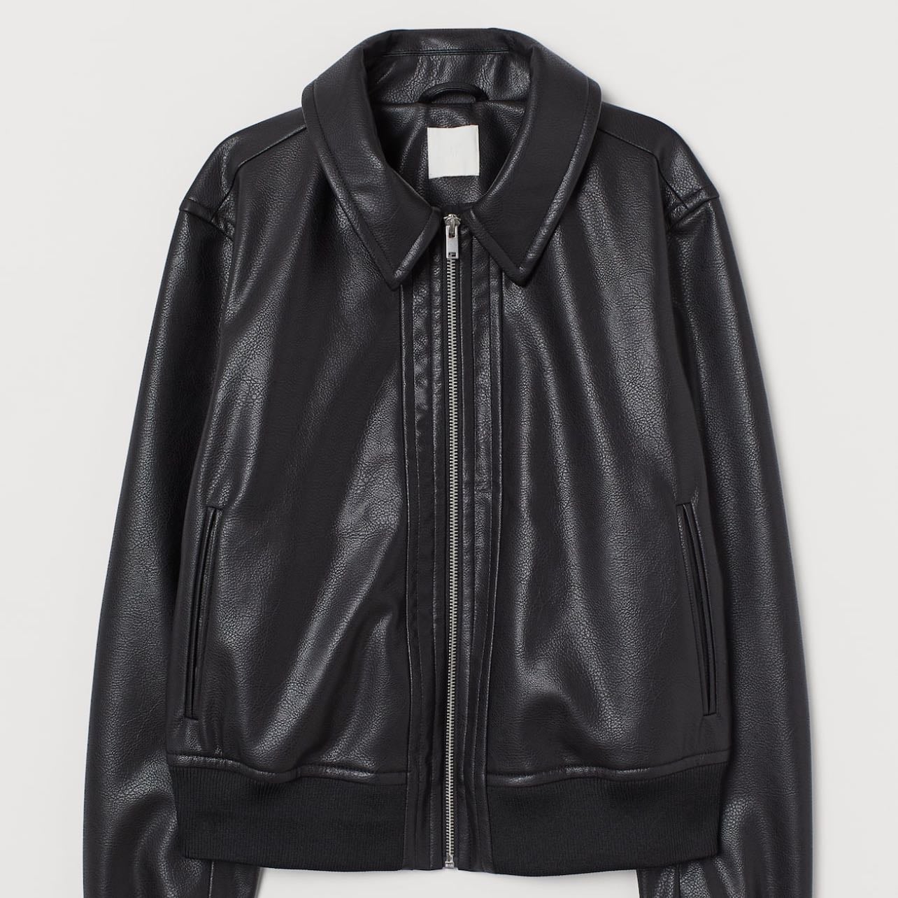 imitation leather jacket - hnm