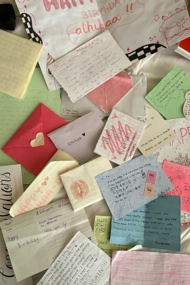 Letters - write yourself a letter on the start of summer and open it on the end of the summer
