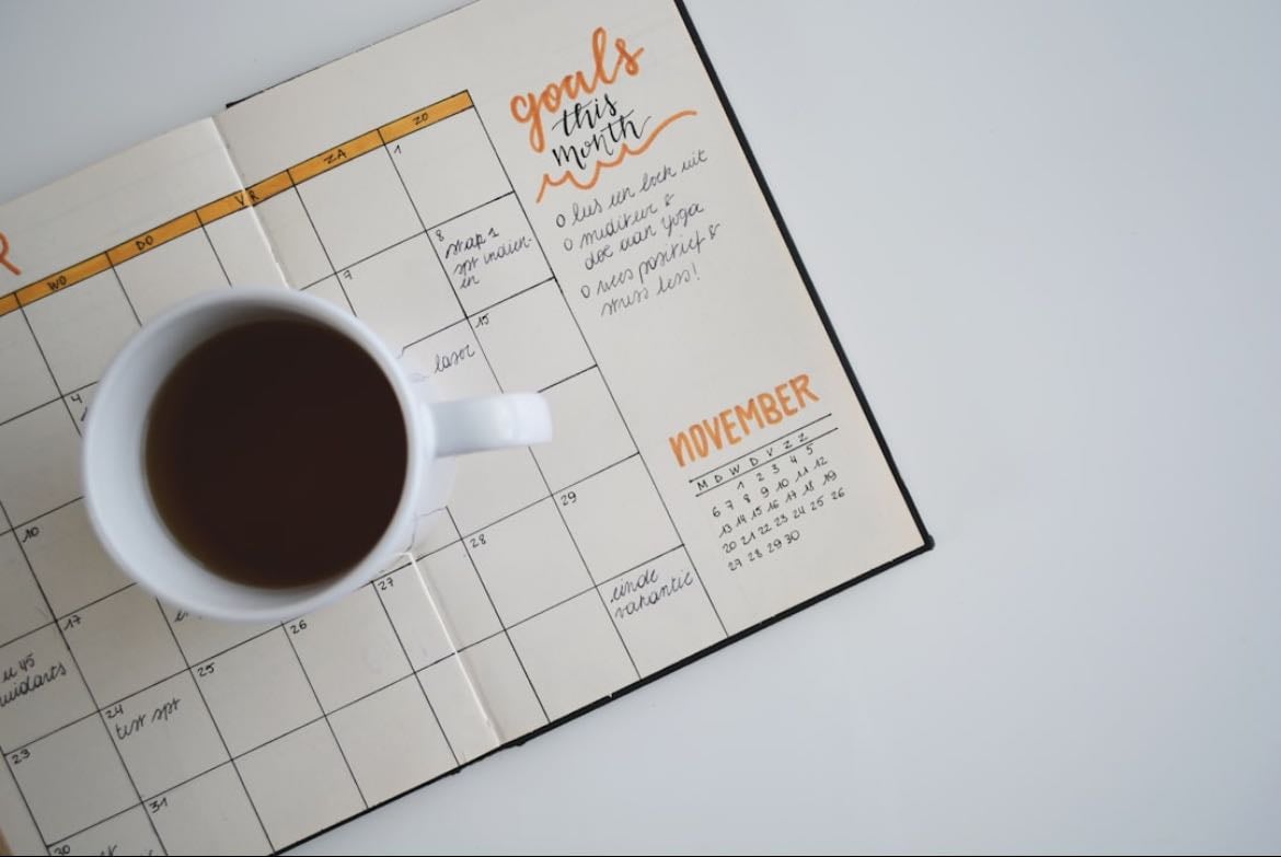 plan your meals or week ahead on a paper