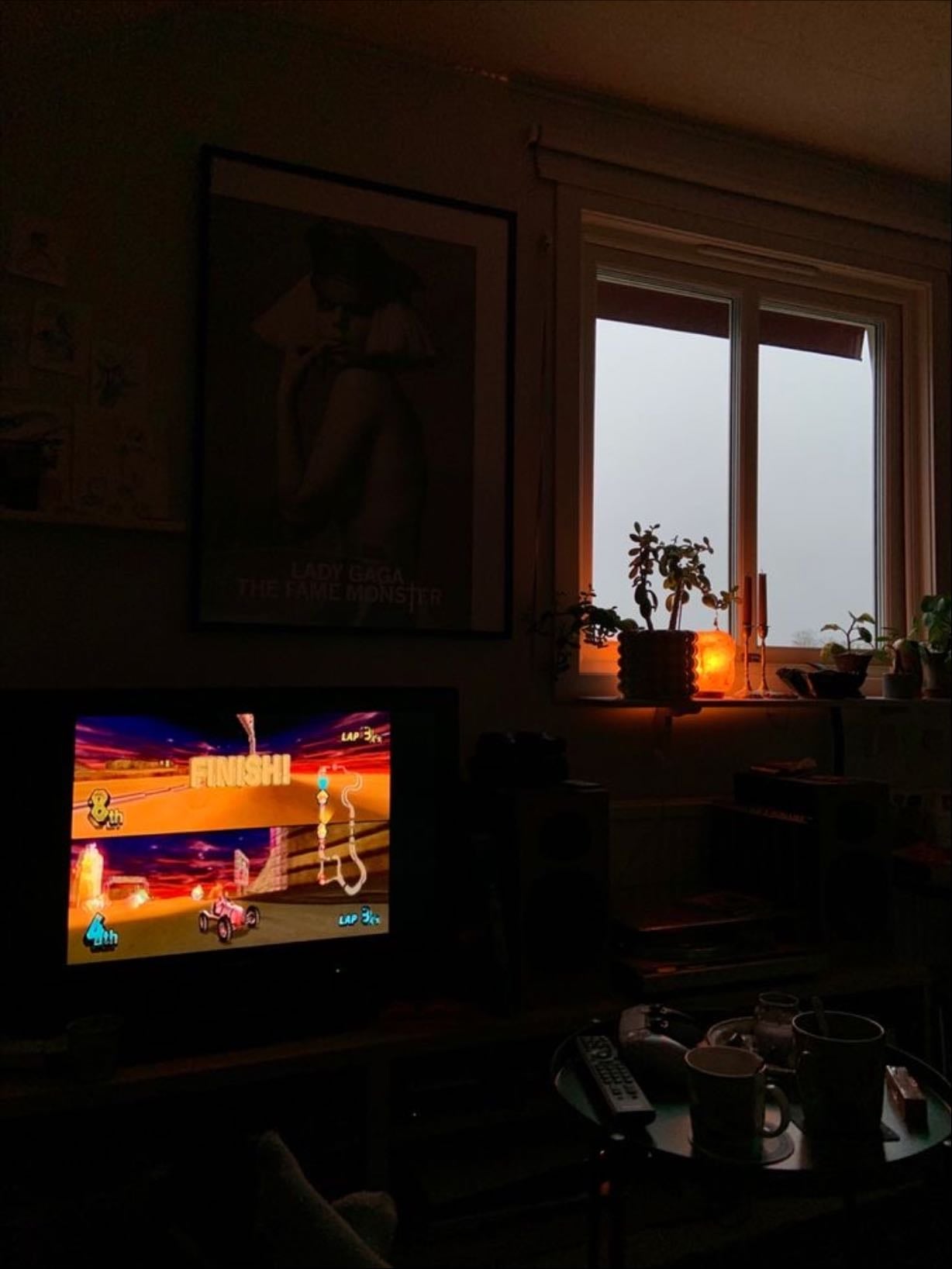 Playing Mario Kart