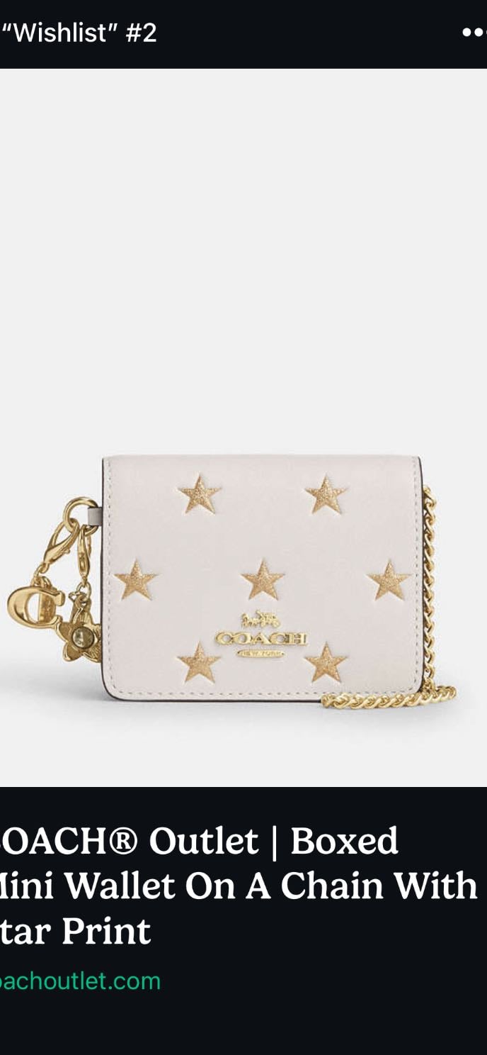 Coach star print wallet