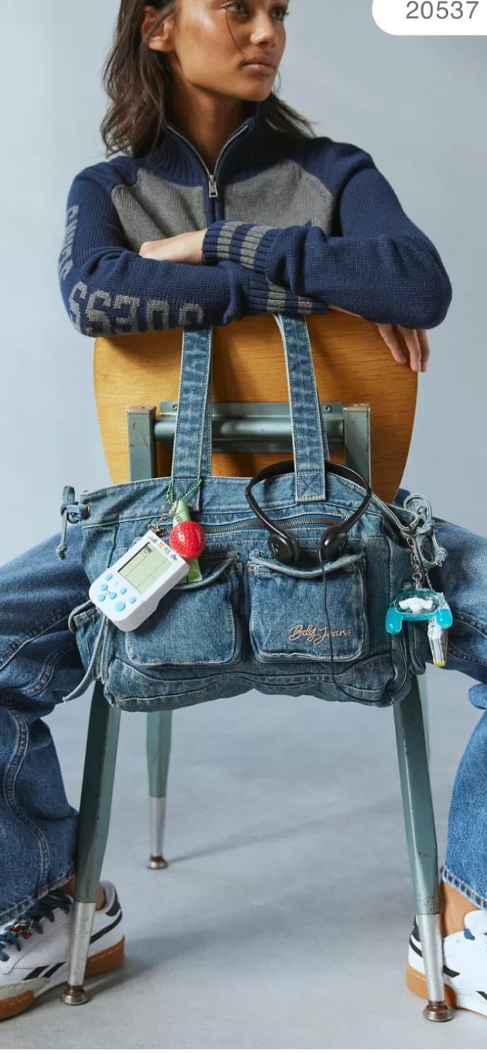 BDG Y2K Denim Tote Shoulder Bag
