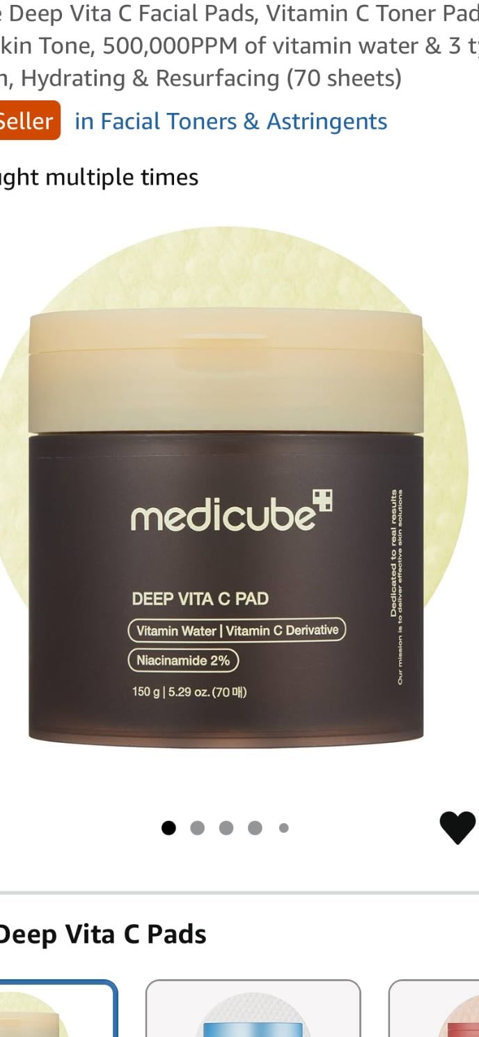 Medicube Deep Vita C Facial Pads,
