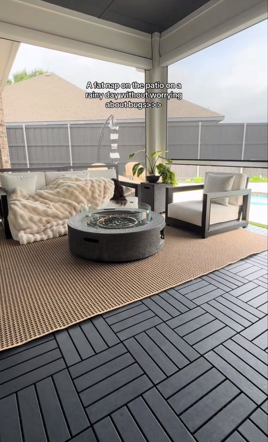 A huge patio
