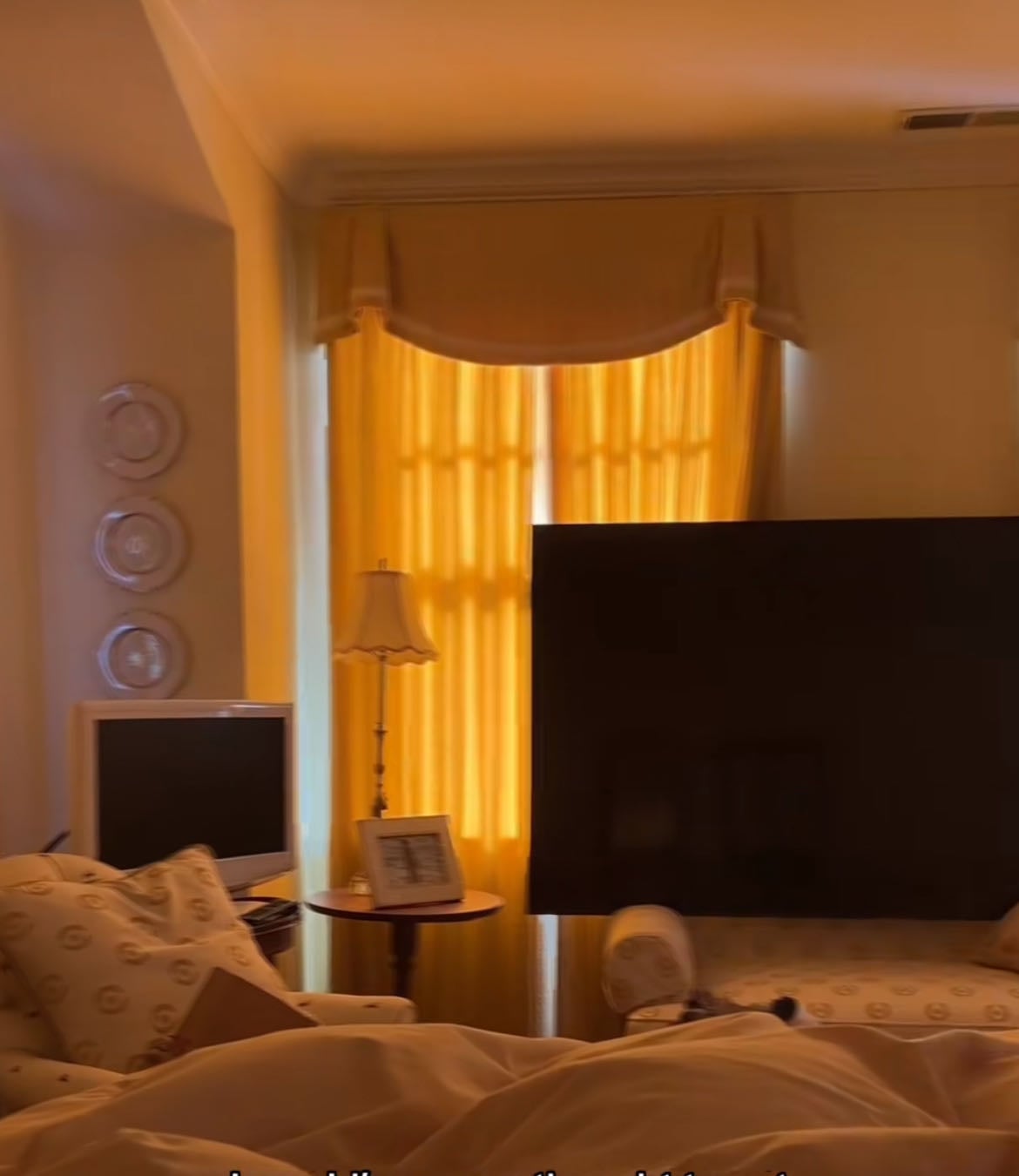 Sheer yellow/orange curtains
