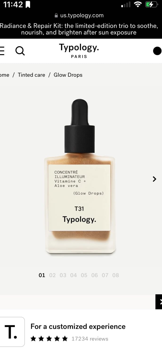 Typology glow drops