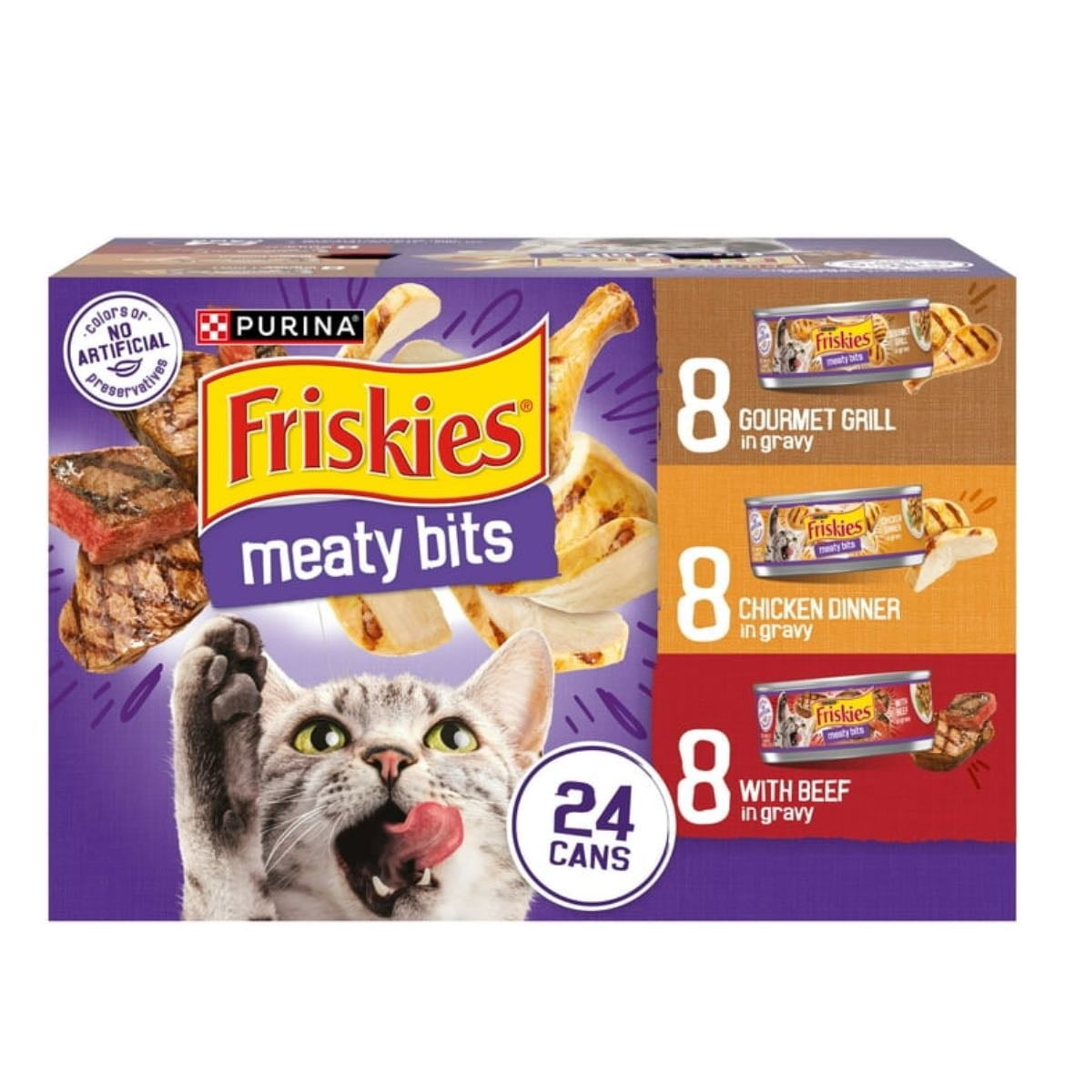 Friskies - Not the best food but my cats love it