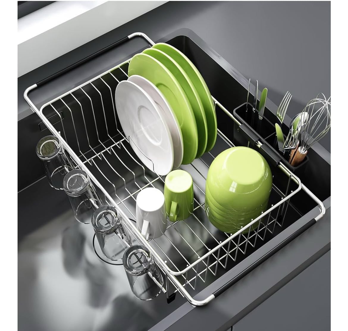 Dish Drying Rack in Sink,