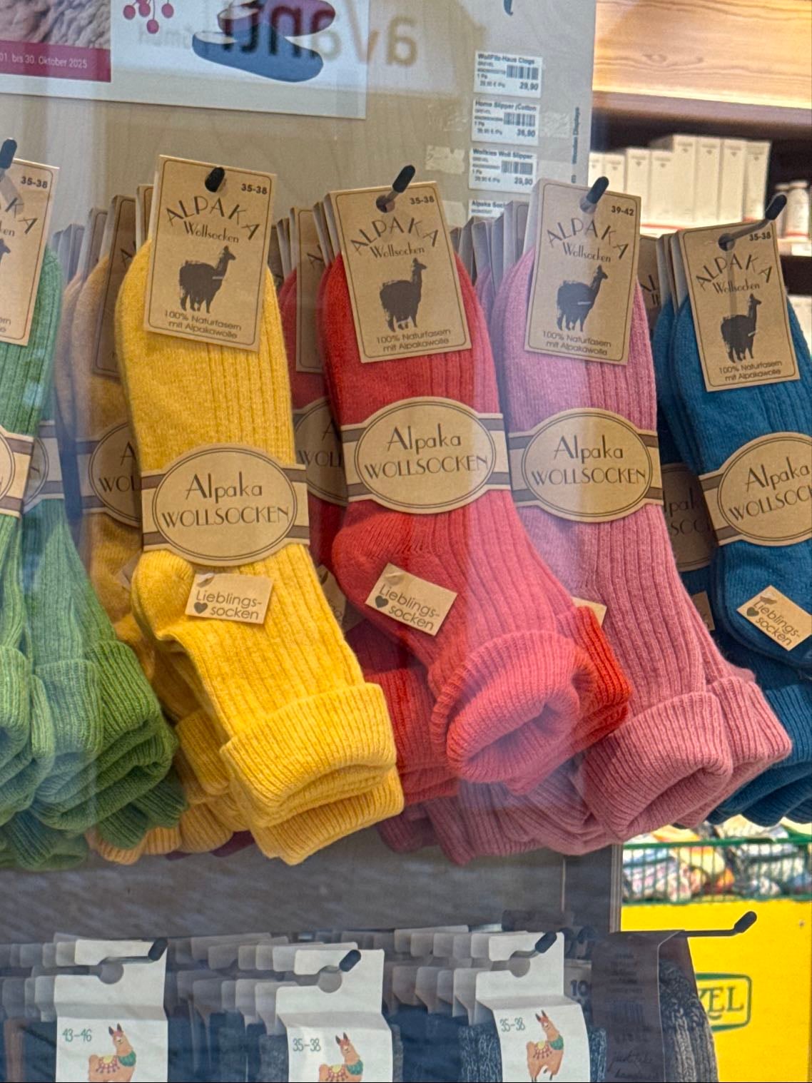 Wool Socks - seen in a pharmacy
