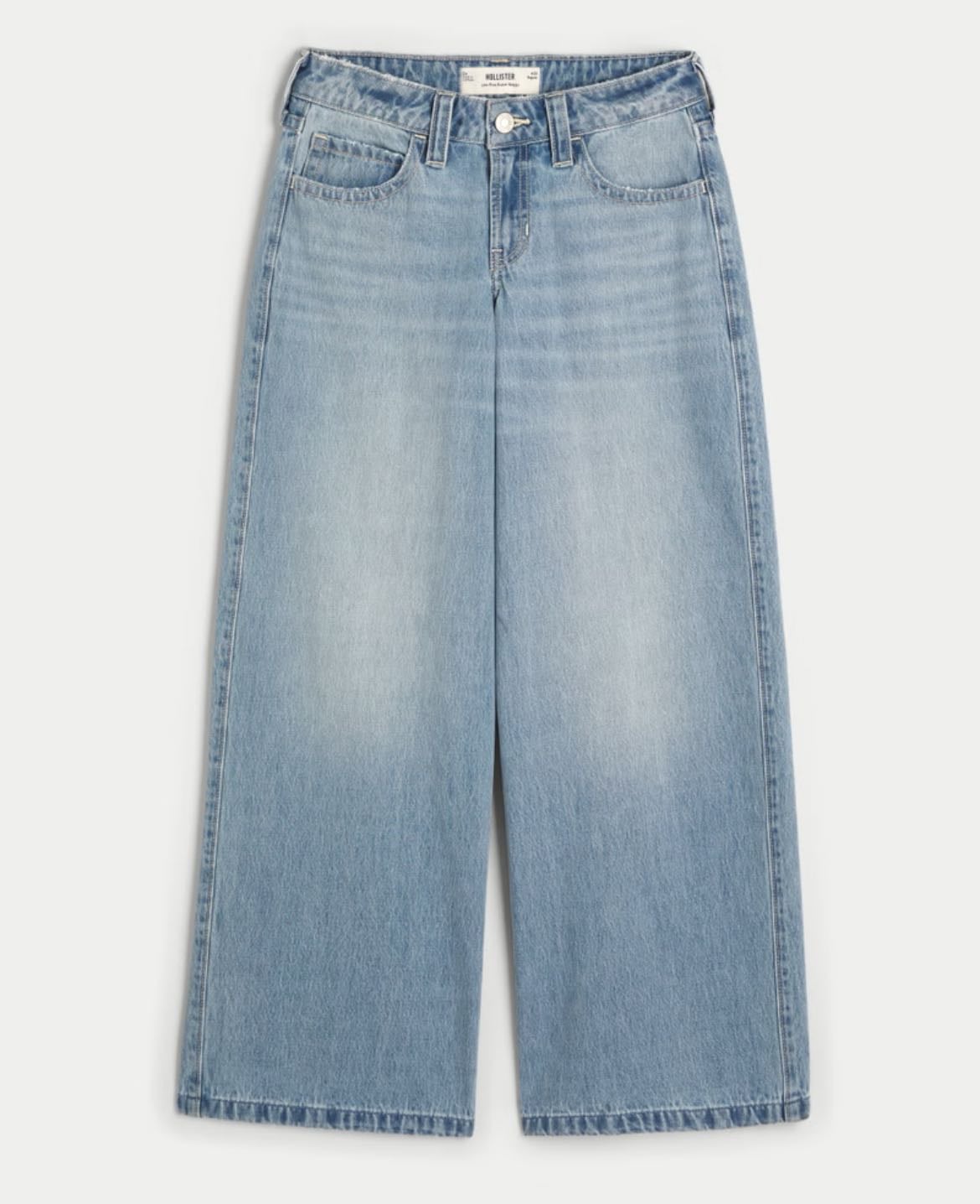 Hollister - low-rise light wash baggy jeans - size 12 || $49.95