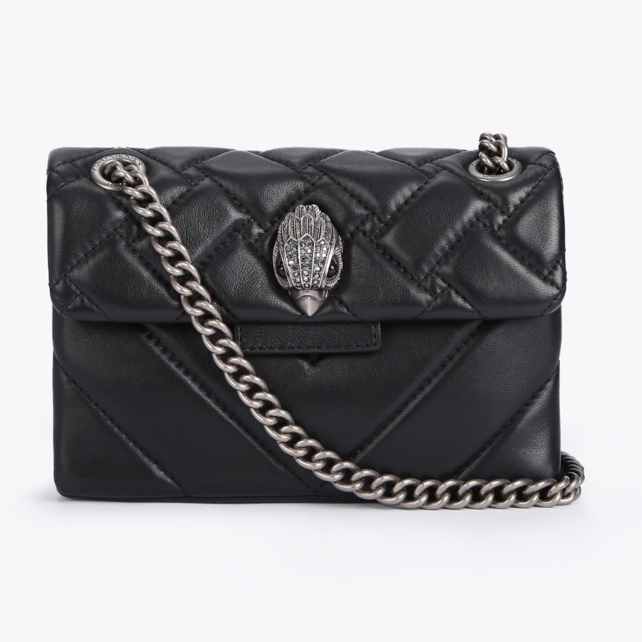 silver black crossbody - kurt geiger