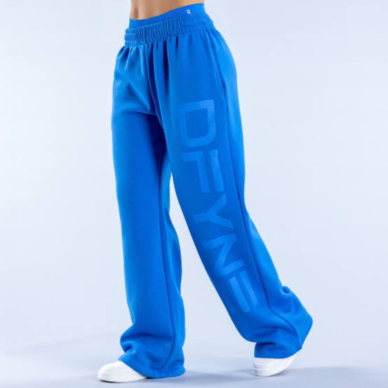 signature blue joggers set - dfyne