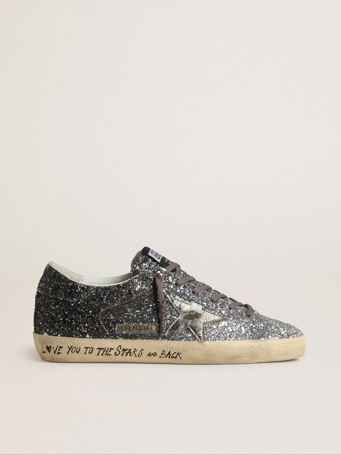 purple shimmery super star - golden goose
