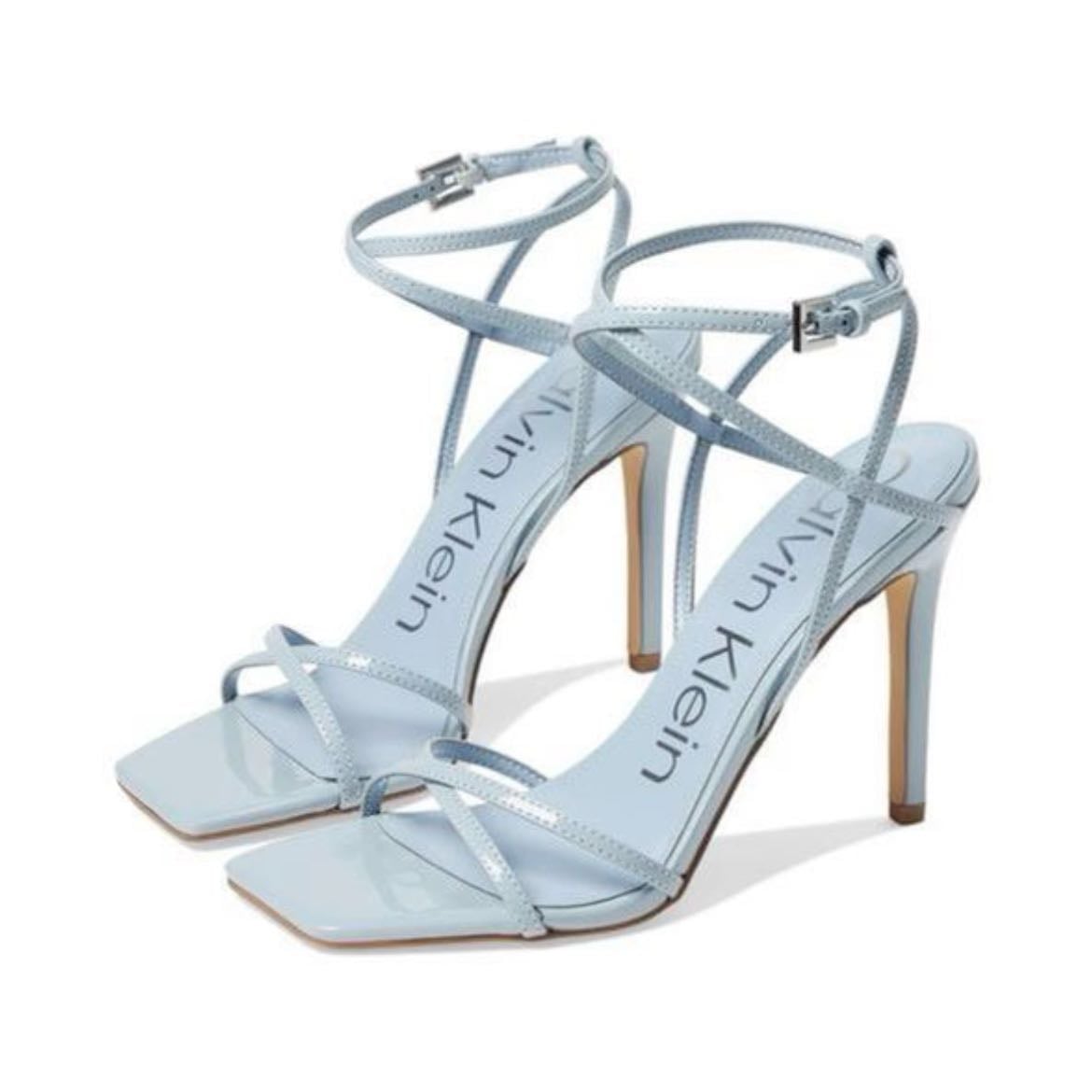 Light blue high sandals - I think they look great with blue jeans