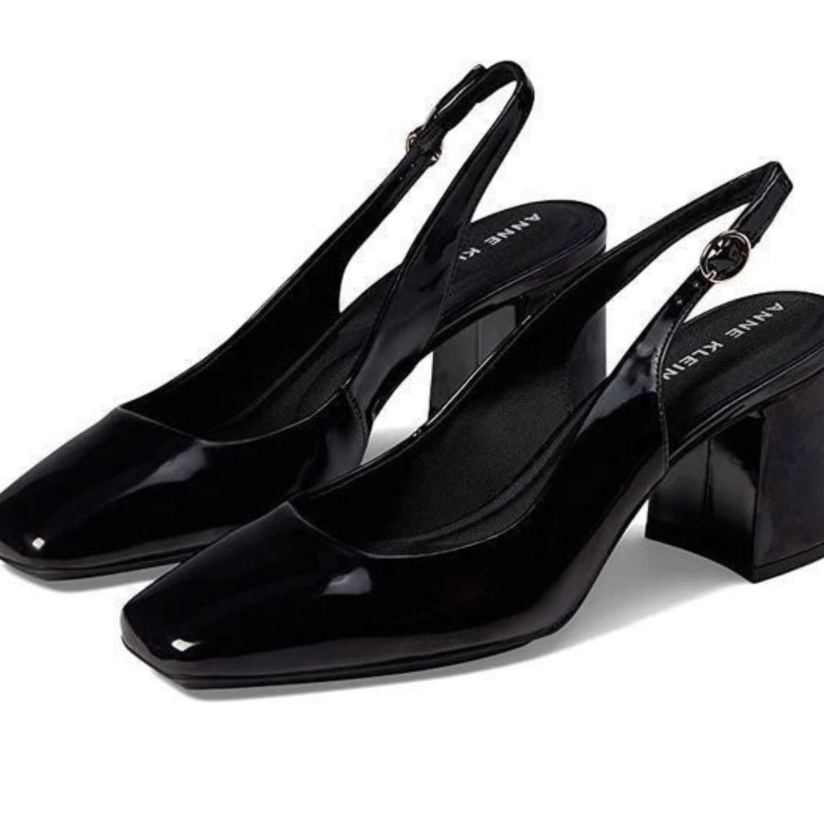 Black block heels