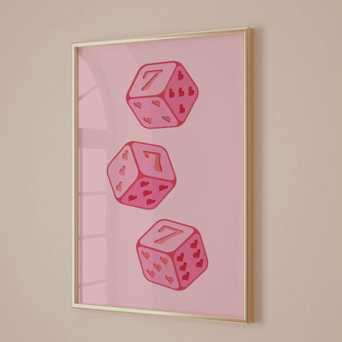 pink dice