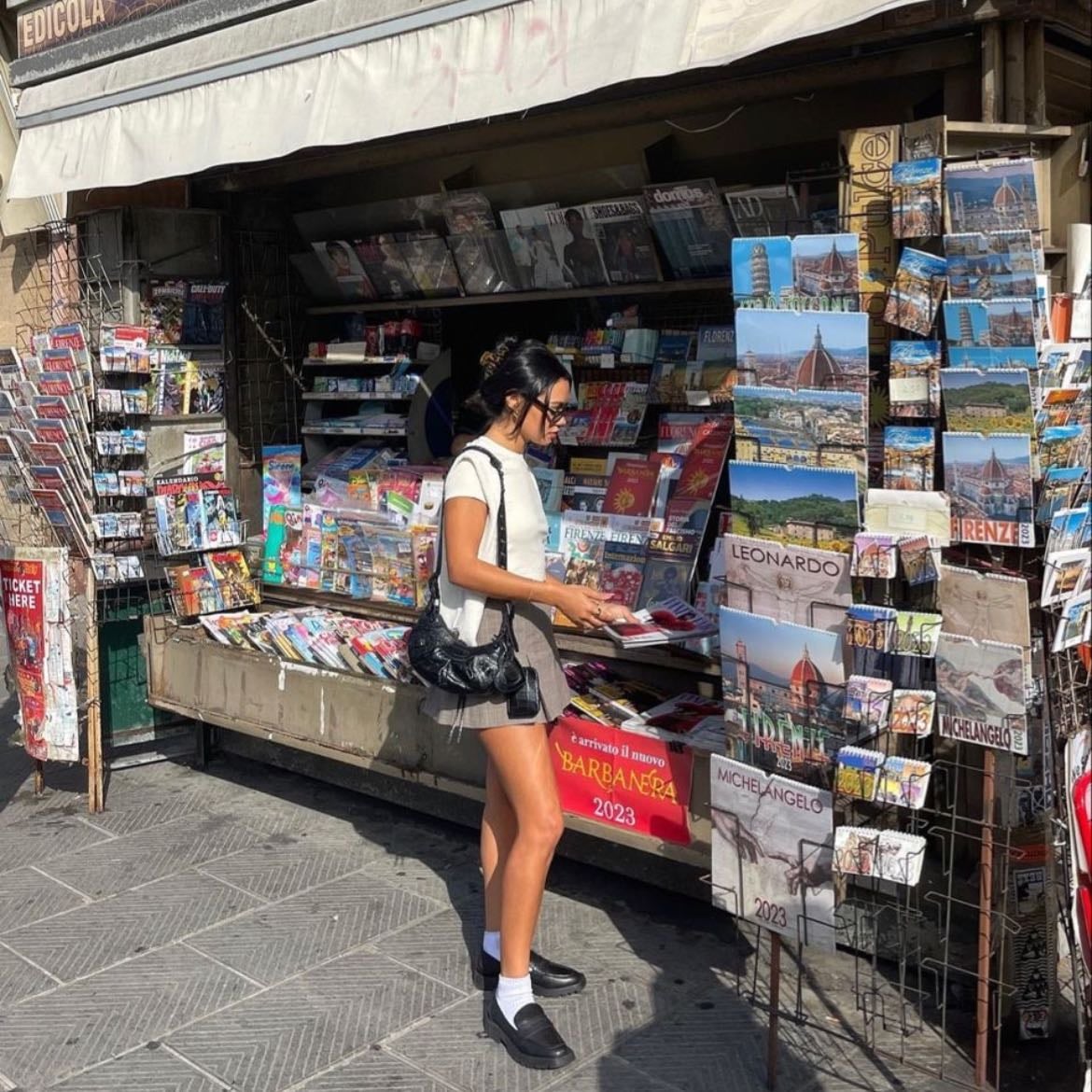 in a magazine stand