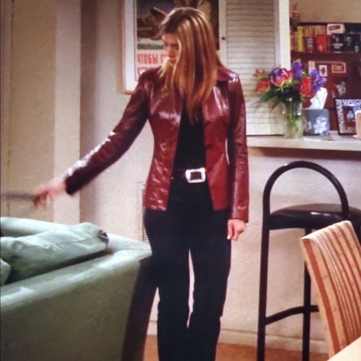 burgundy jacket