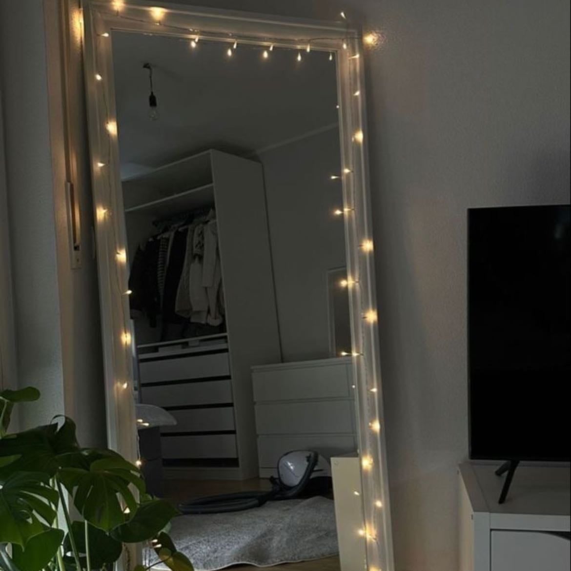 with lights around