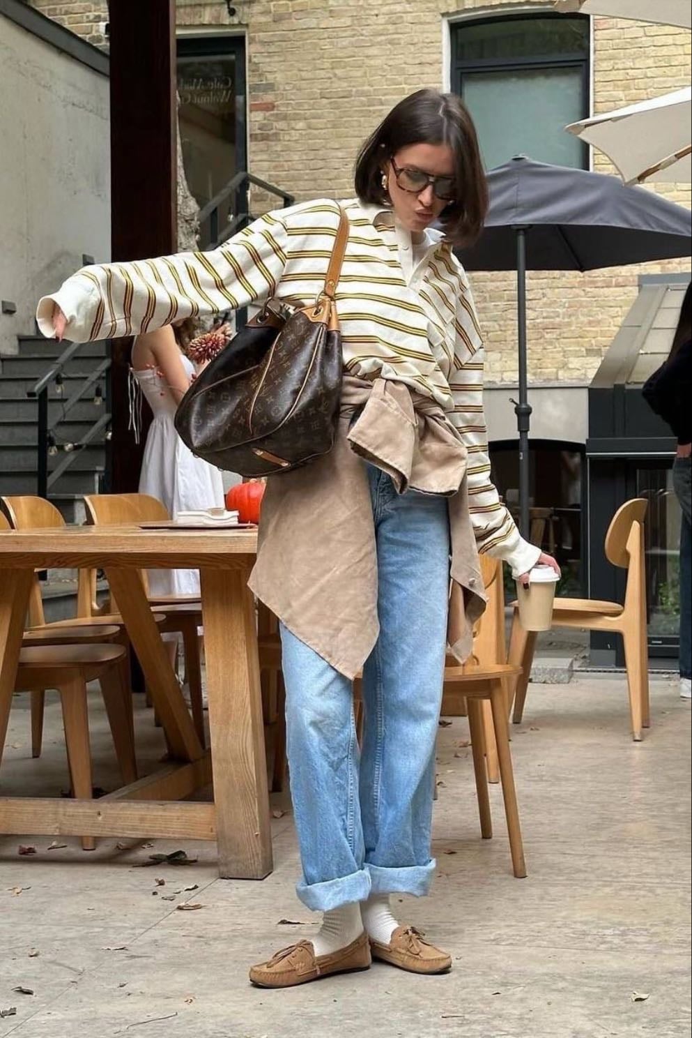 blue jeans & coat