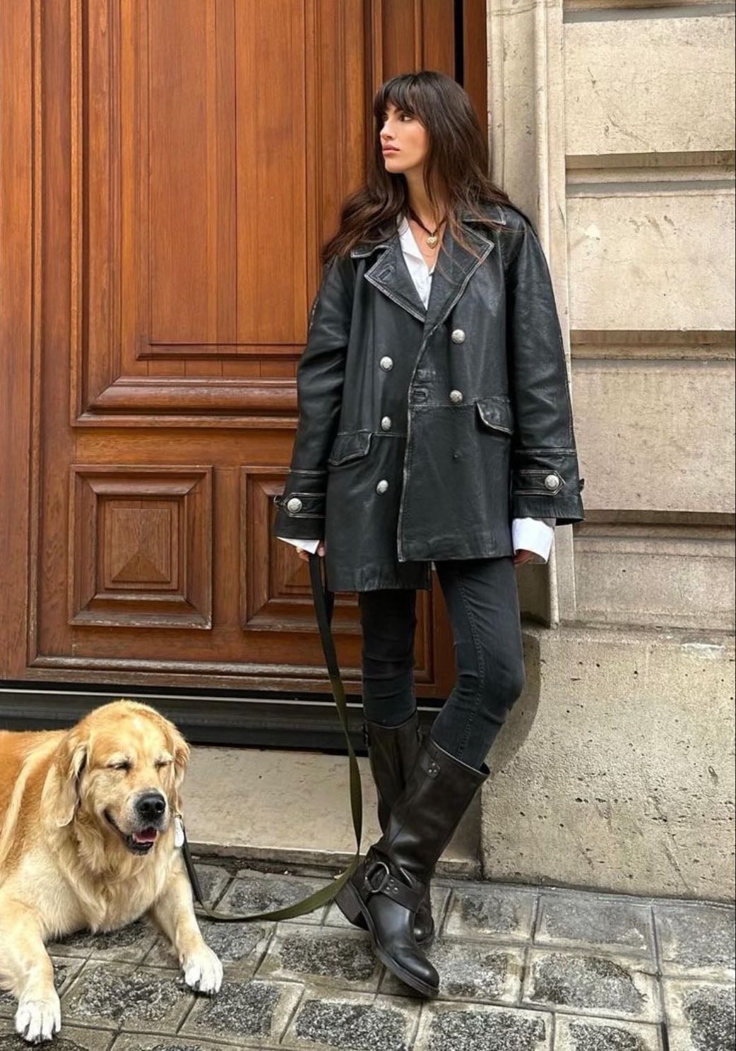 skinny jeans & big coat