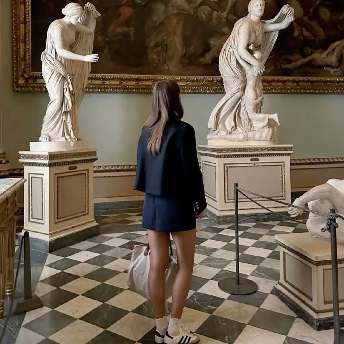 with sculptures