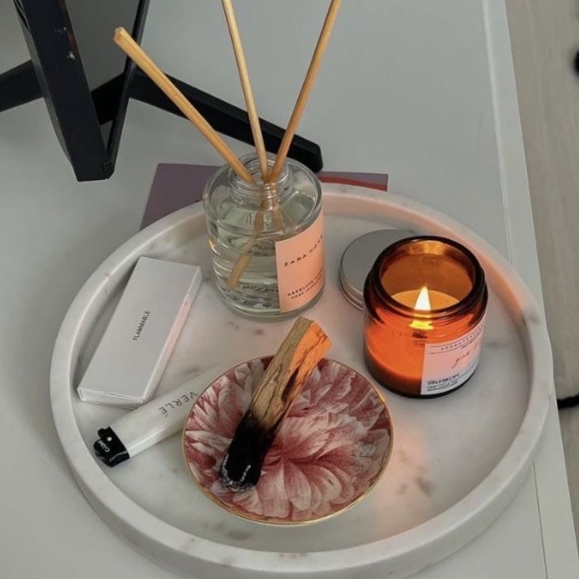 aromatic candles and incense