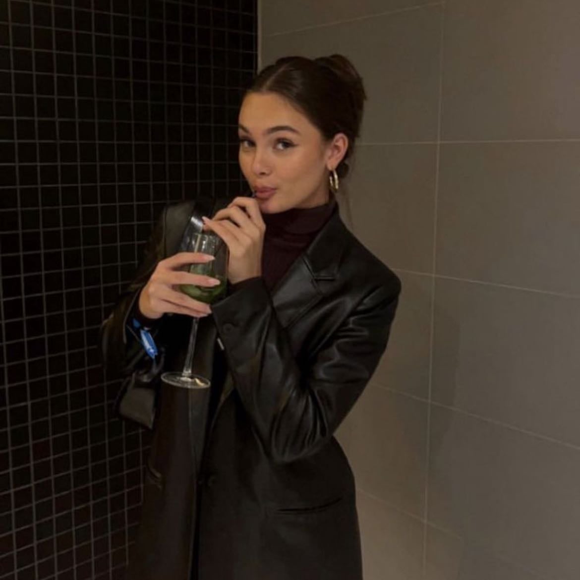 drinking stand up