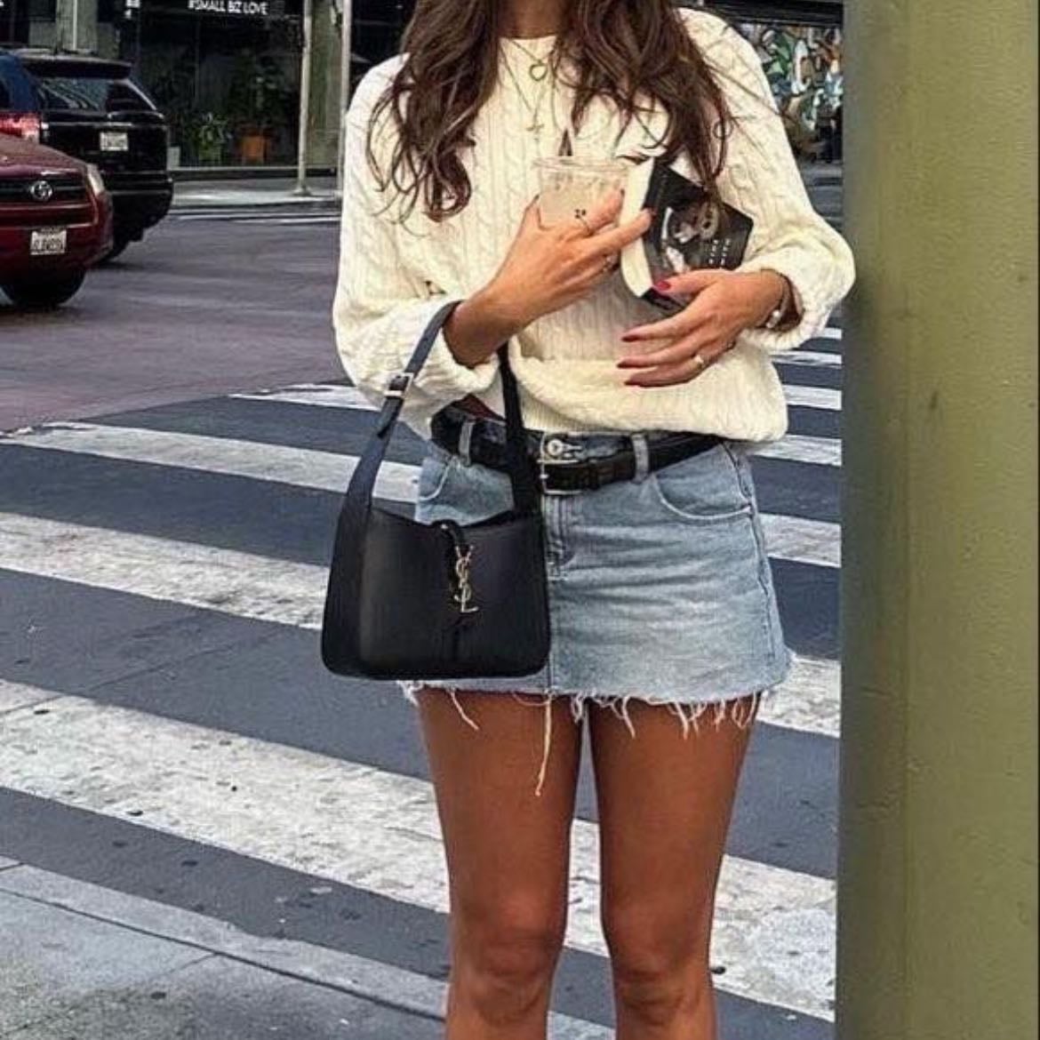 sweater - minifalda con suéter para el frío
