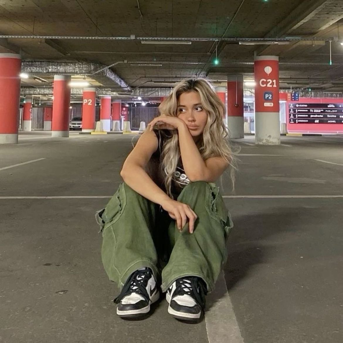sitting on the floor