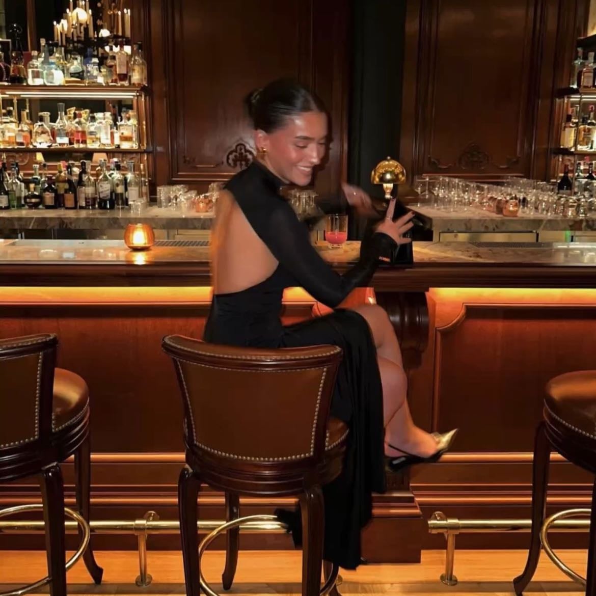 in the bar