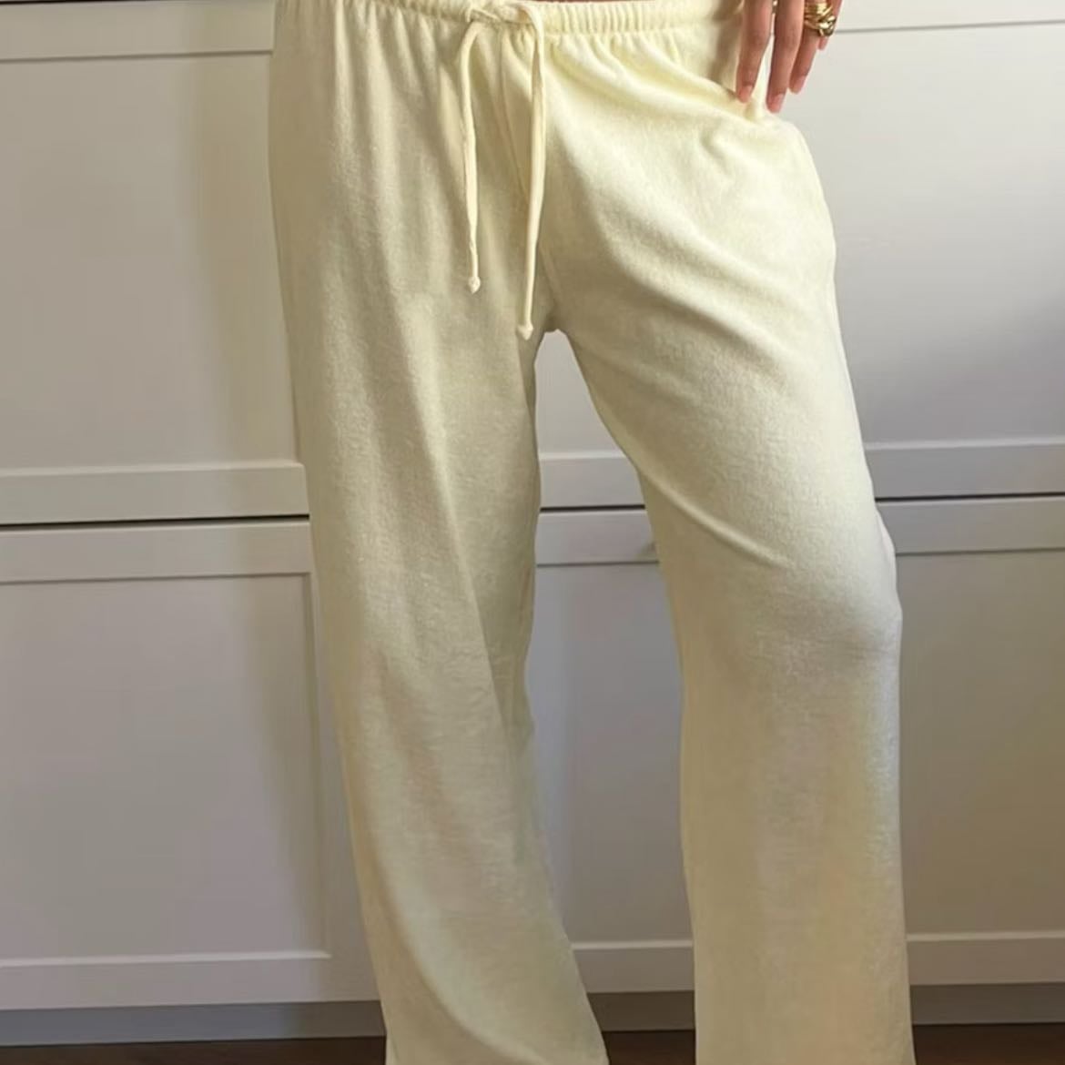 Terry Ankle Pants Baby Sun - Djerf Avenue