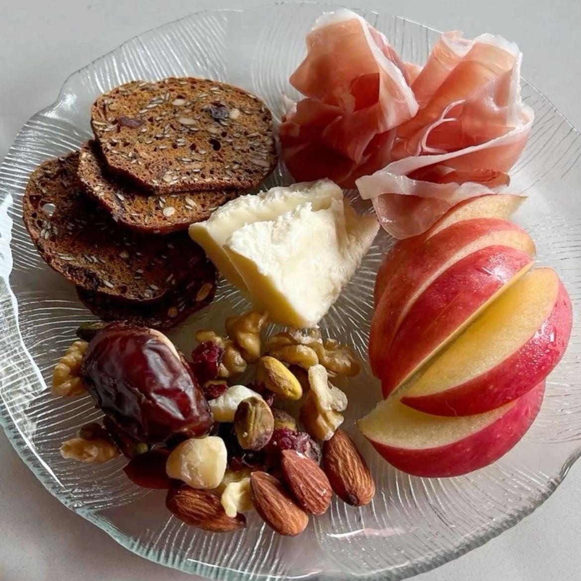 Prosciutto, Apple, Cheese, Dates