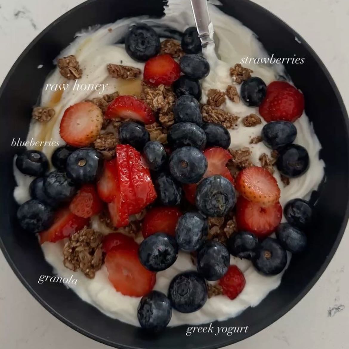 Greek Yogurt, Maple Syrup, Fruit, Granola