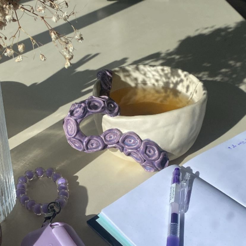 taza xl pulpo - esta taza fue mi obra maestra y tengo miedo de que no pueda volver a hacer una igual