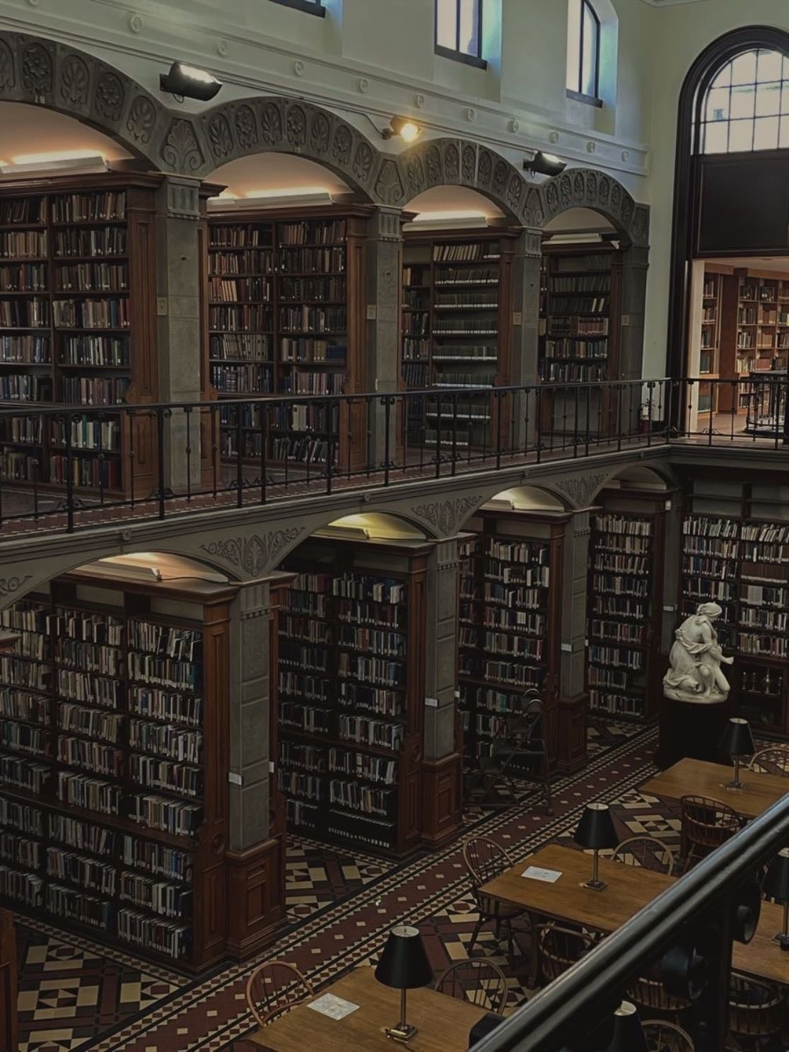 She regularly goes to the library