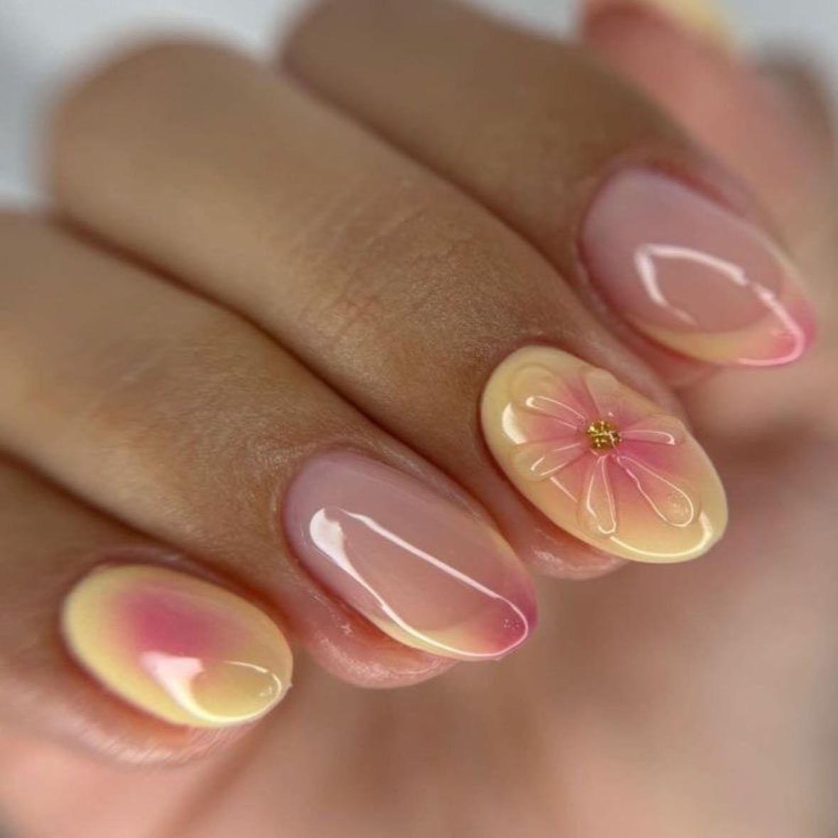 Pink and yellow