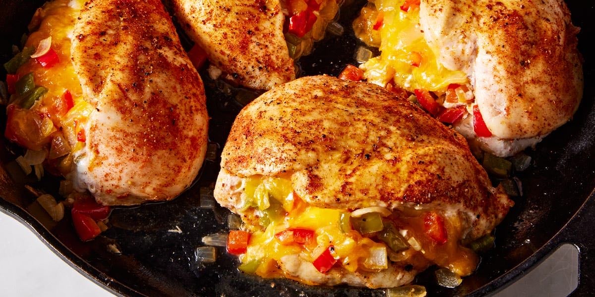 Cajun-Stuffed Chicken Is Loaded With Cheese & Spice - Delish