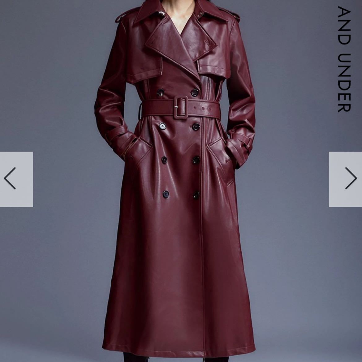 Karen millen leather coat