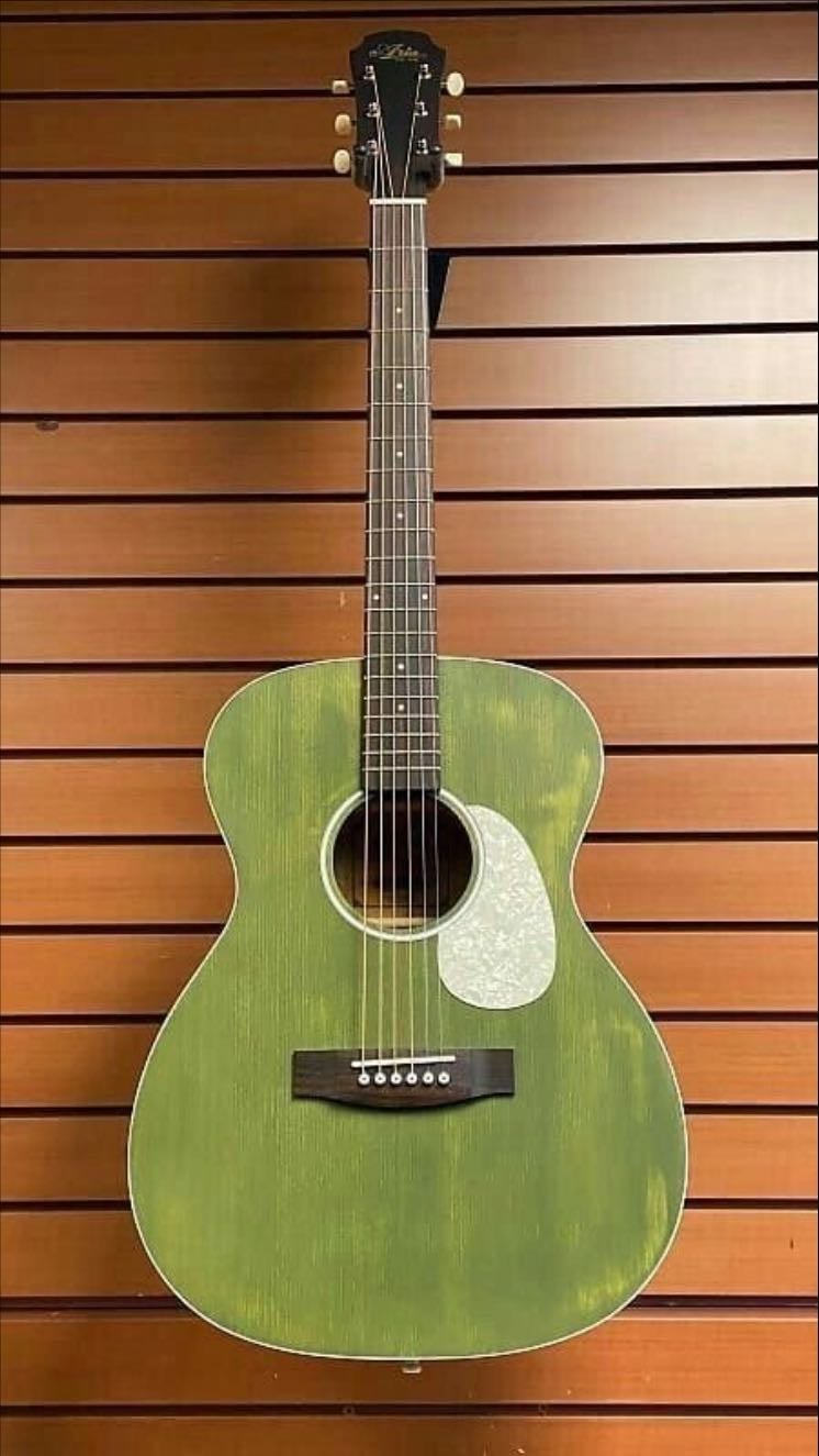 guitarra acústica - verde oliva