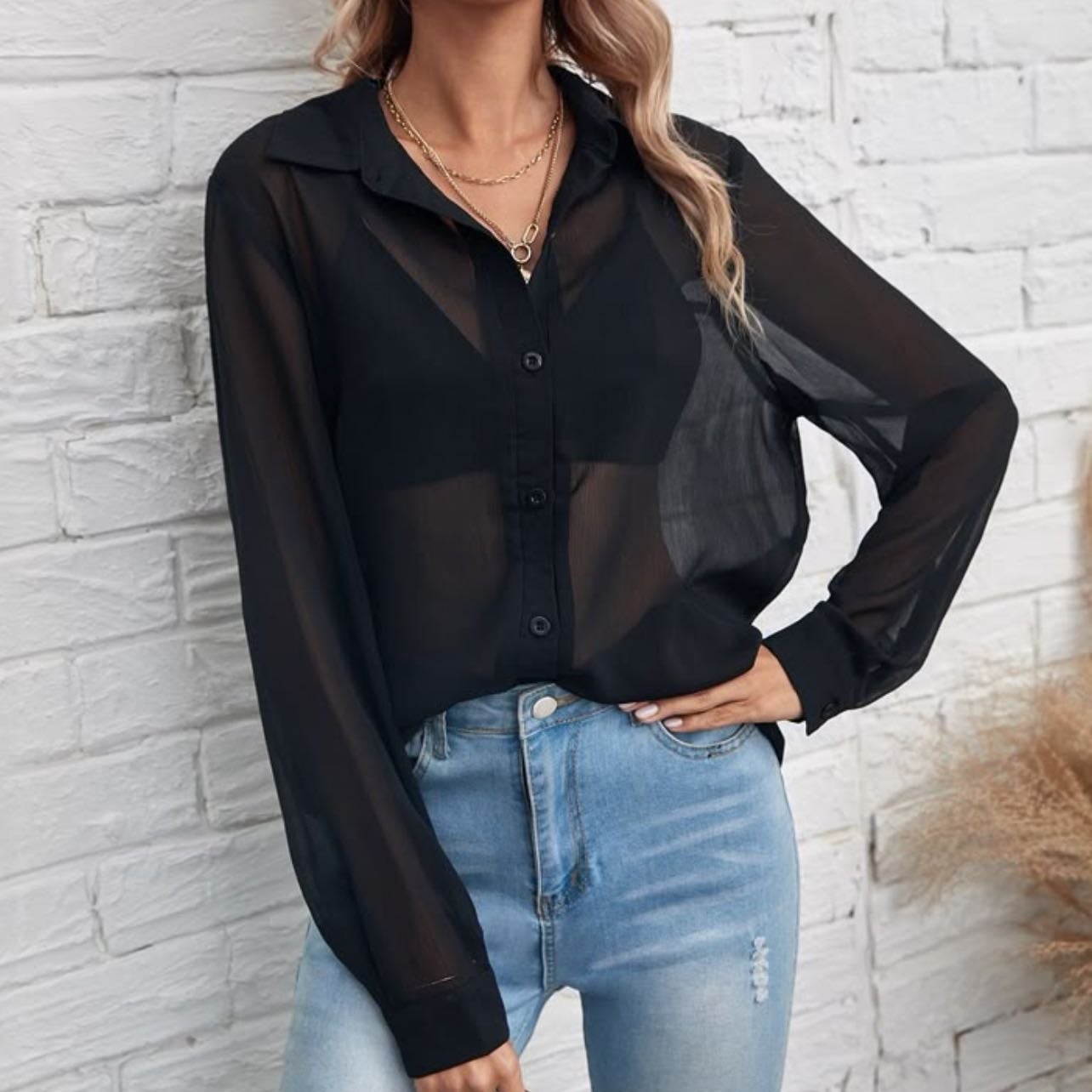 blouse transparente