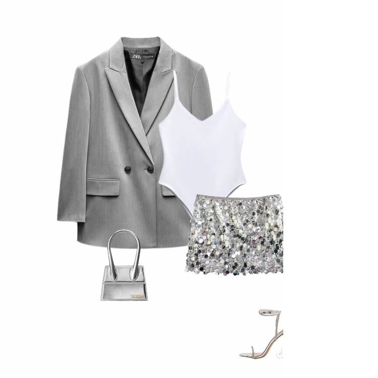Casual pero girly - en tonos plata/blanco