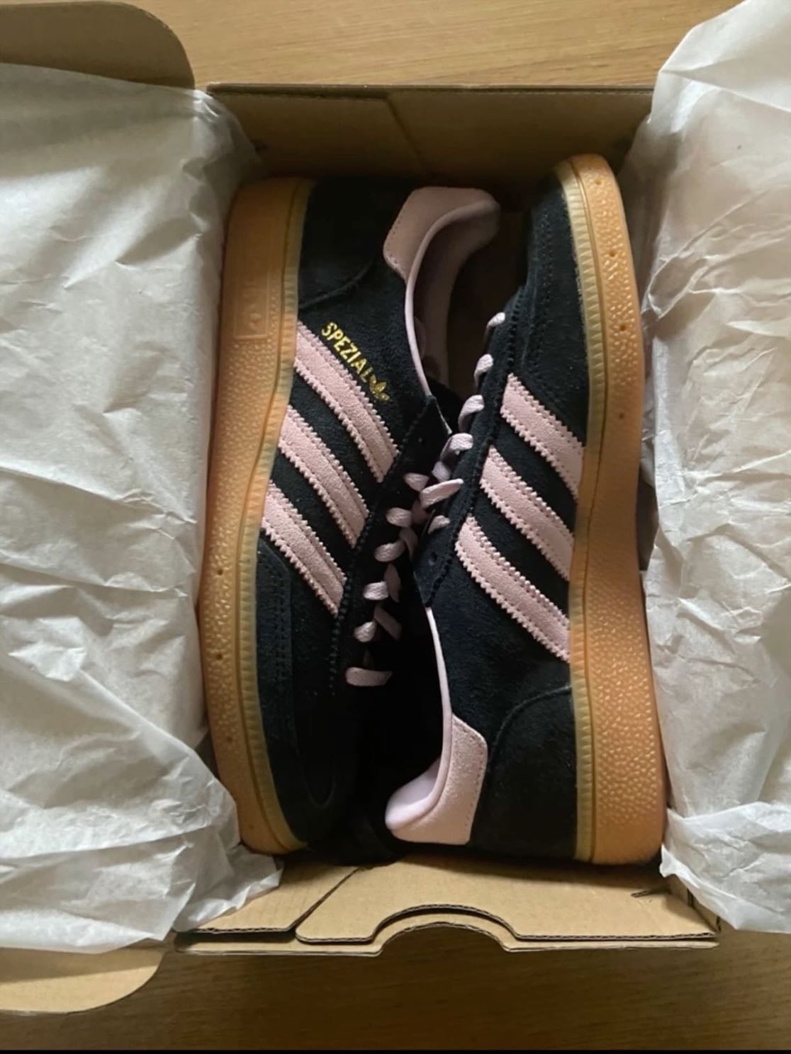 Navy and pink Addidas spezial - Or the navy and white ones