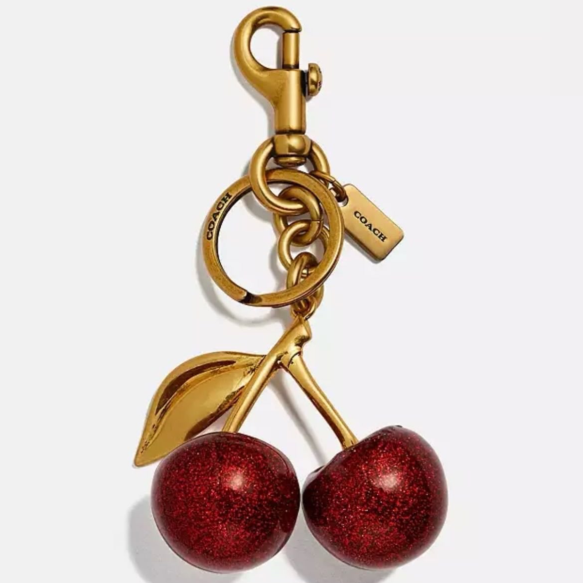 coach cherry bag charm