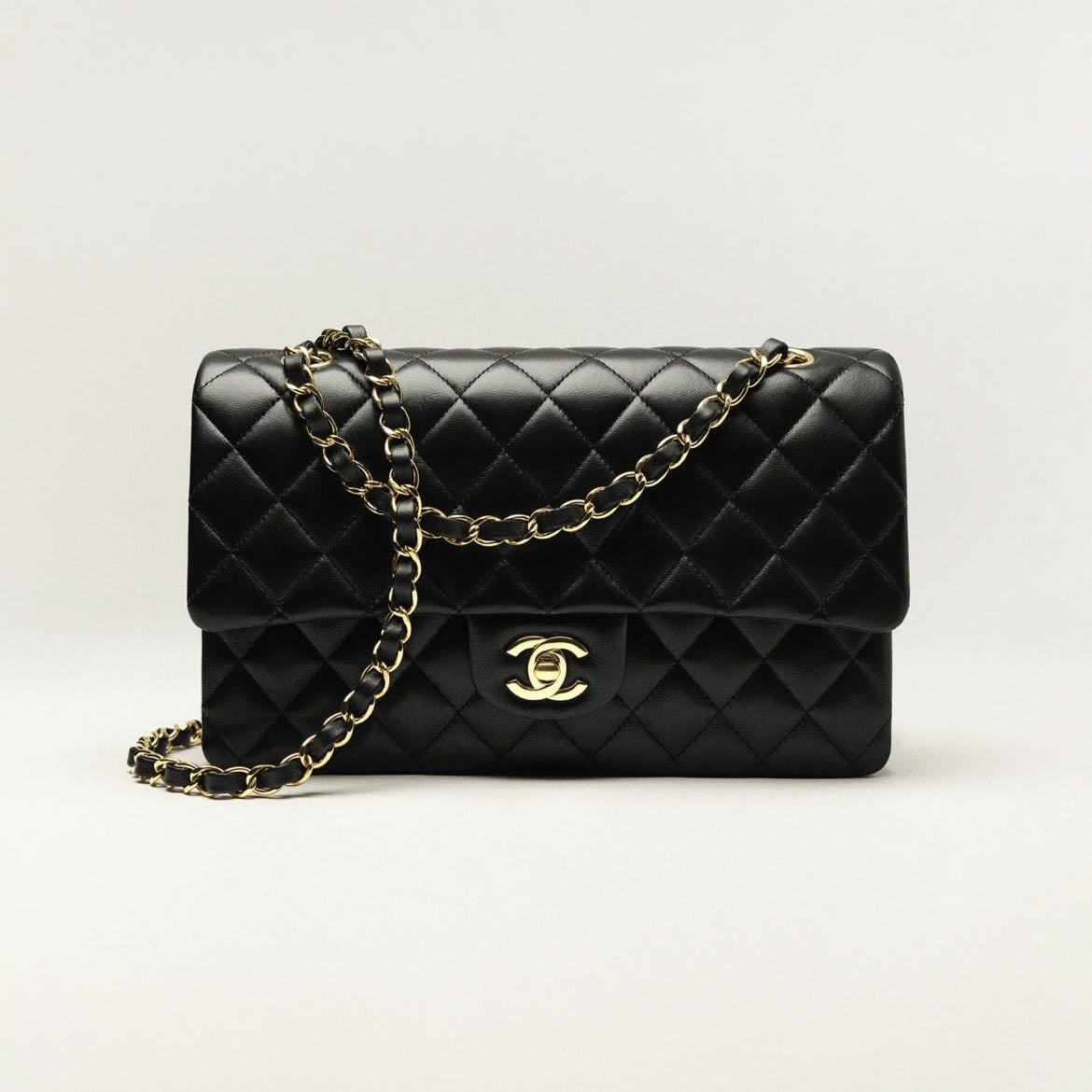 chanel classic 11.12 handbag, black