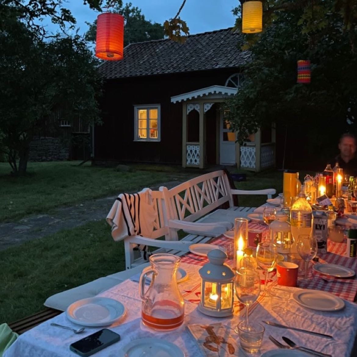 cena al aire libre
