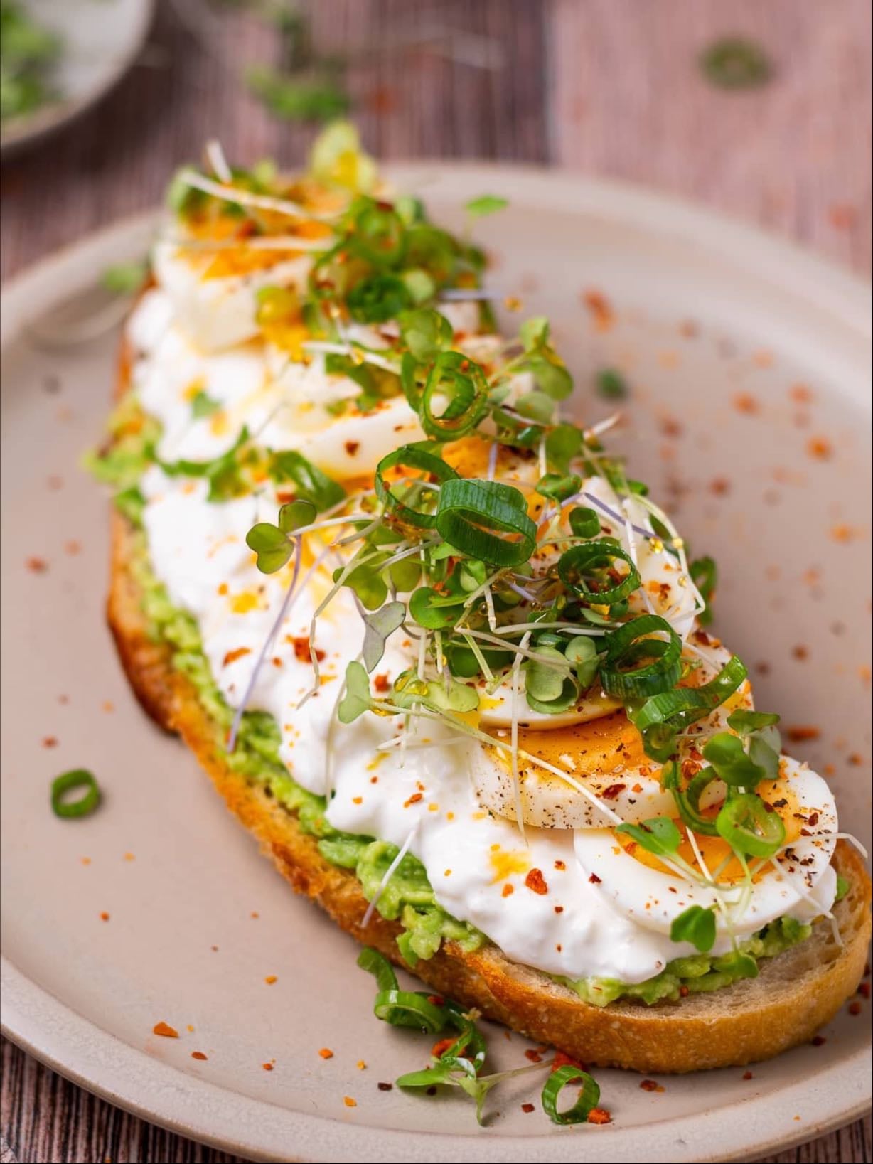 toast - avocado
egg
toast